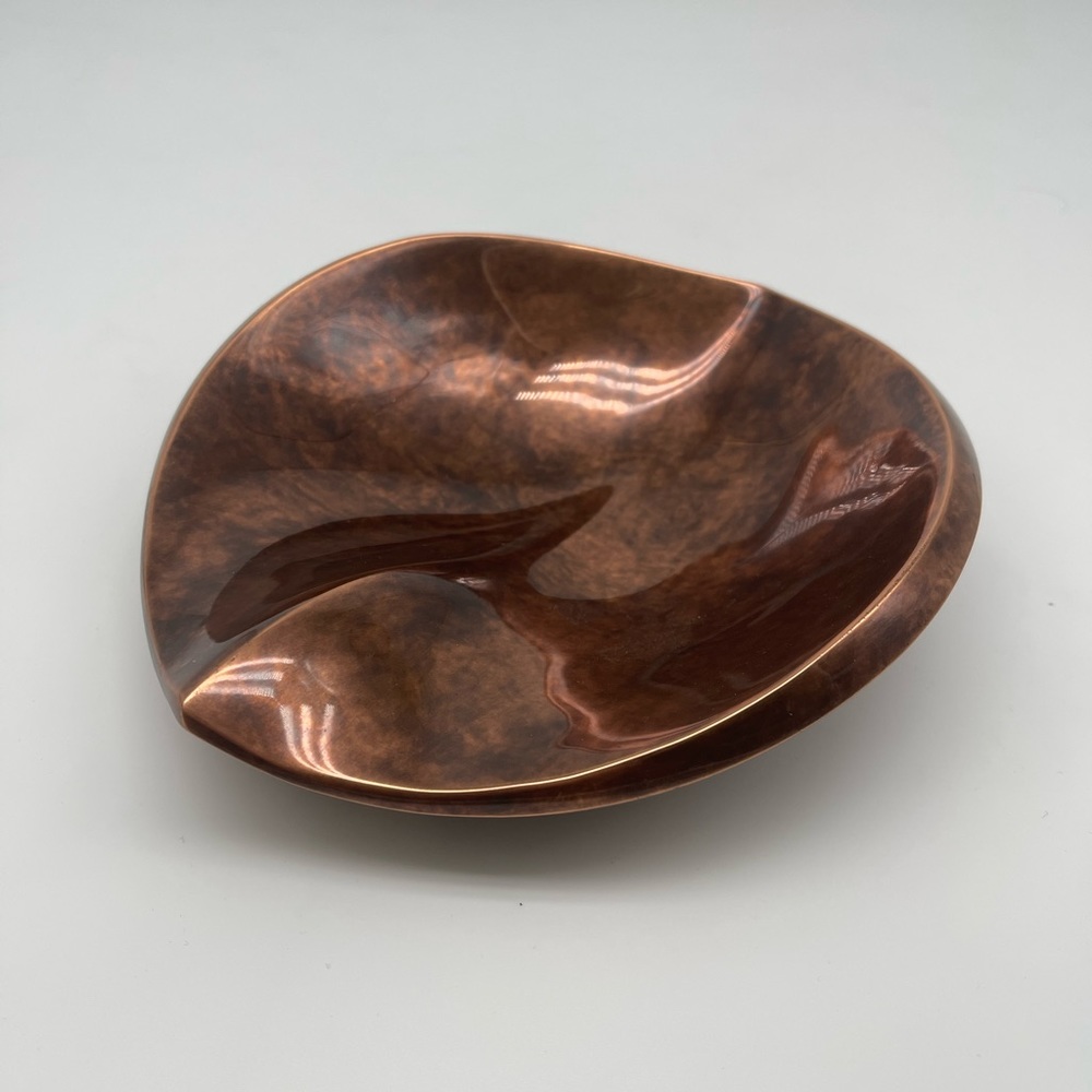 8” Nambe Heritage Bronze Aspen Leaf Sculptural Bowl by Sean O'Hara 2010